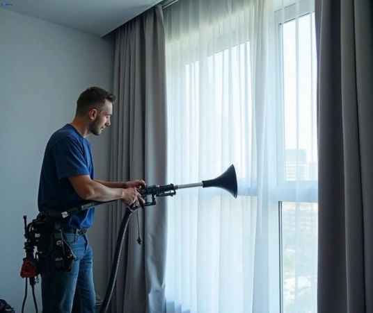 Professional residential curtain cleaning process equipment Matty Curtain Cleaning werrington-nsw