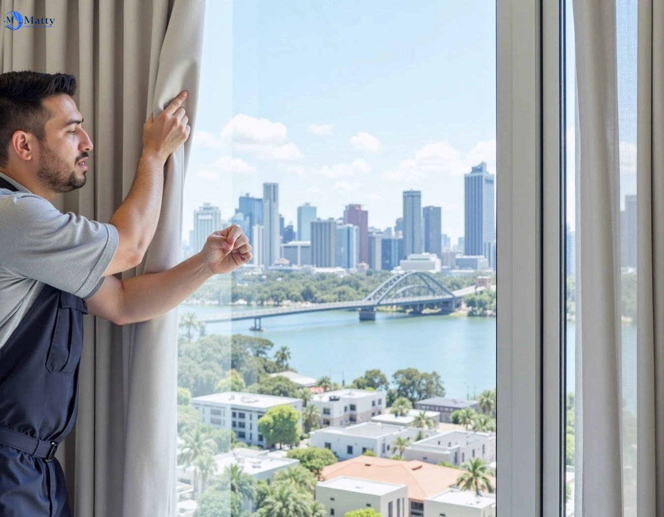 Professional curtain steam cleaning service werrington-nsw QLD by Matty Curtain Cleaning