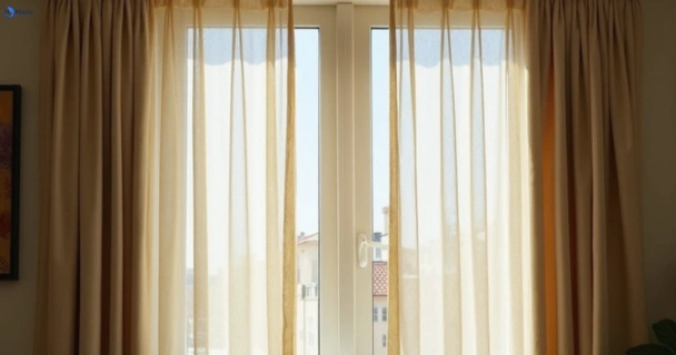 Dull dusty drapes in werrington-nsw before professional cleaning